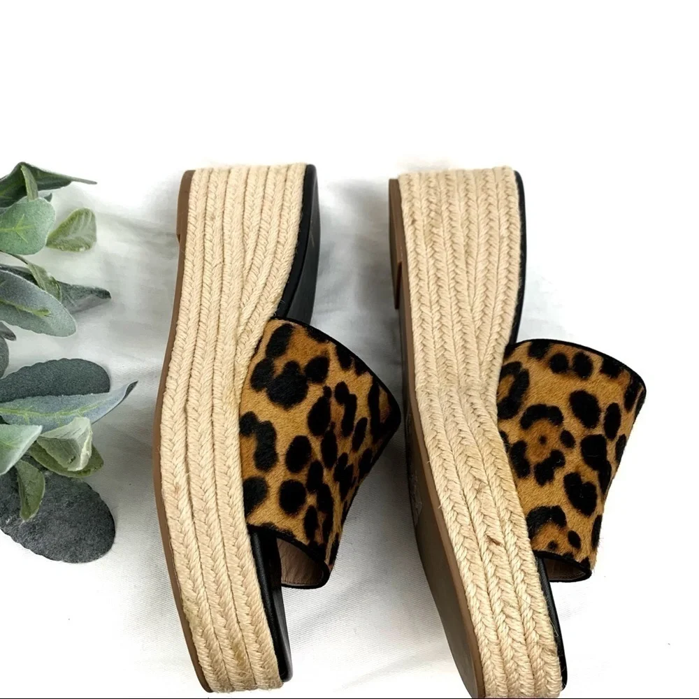 J. Crew Camilla platform espadrilles in animal print calf hair